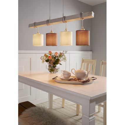 Eglo - Lámpara colgante TOWNSHEND 4xE27/60W/230V