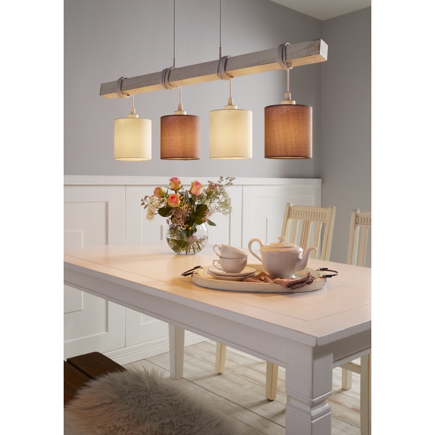 Eglo - Lámpara colgante TOWNSHEND 4xE27/60W/230V