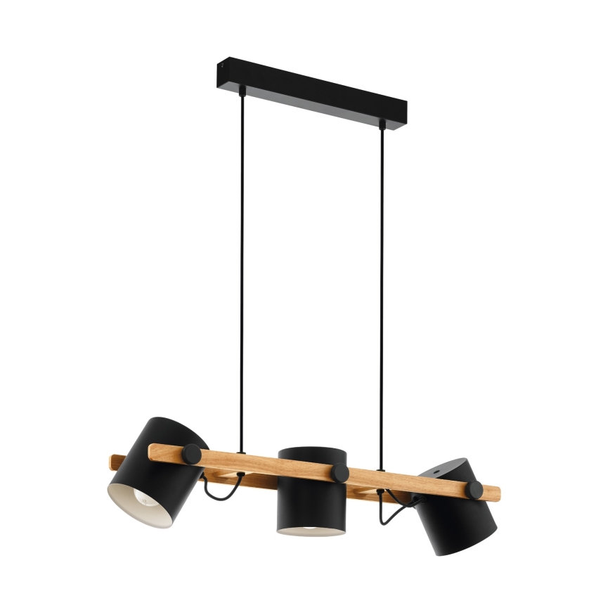 Eglo 55234 - Lámpara colgante HORNWOOD 3xE27/60W/230V
