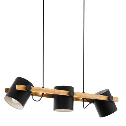 Eglo 55234 - Lámpara colgante HORNWOOD 3xE27/60W/230V