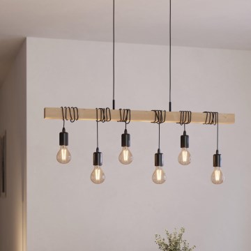 Eglo 55242 - Lámpara colgante TOWNSHEND 6xE27/60W/230V