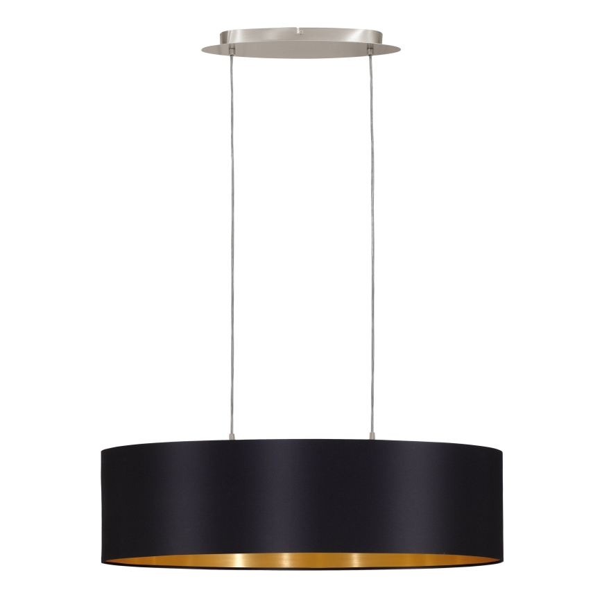 Eglo 55266 - Lámpara colgante MASERLO 2xE27/60W/230V negro