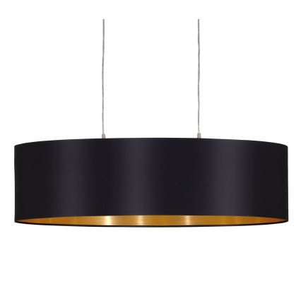 Eglo 55266 - Lámpara colgante MASERLO 2xE27/60W/230V negro