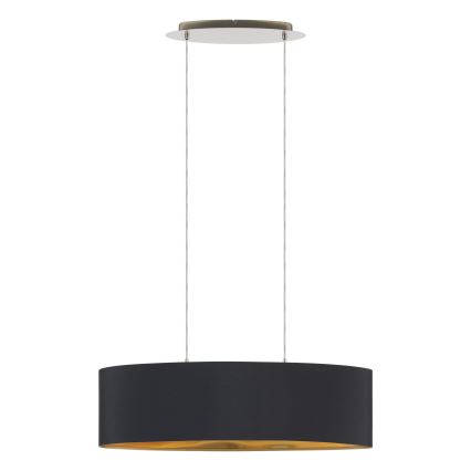 Eglo 55266 - Lámpara colgante MASERLO 2xE27/60W/230V negro