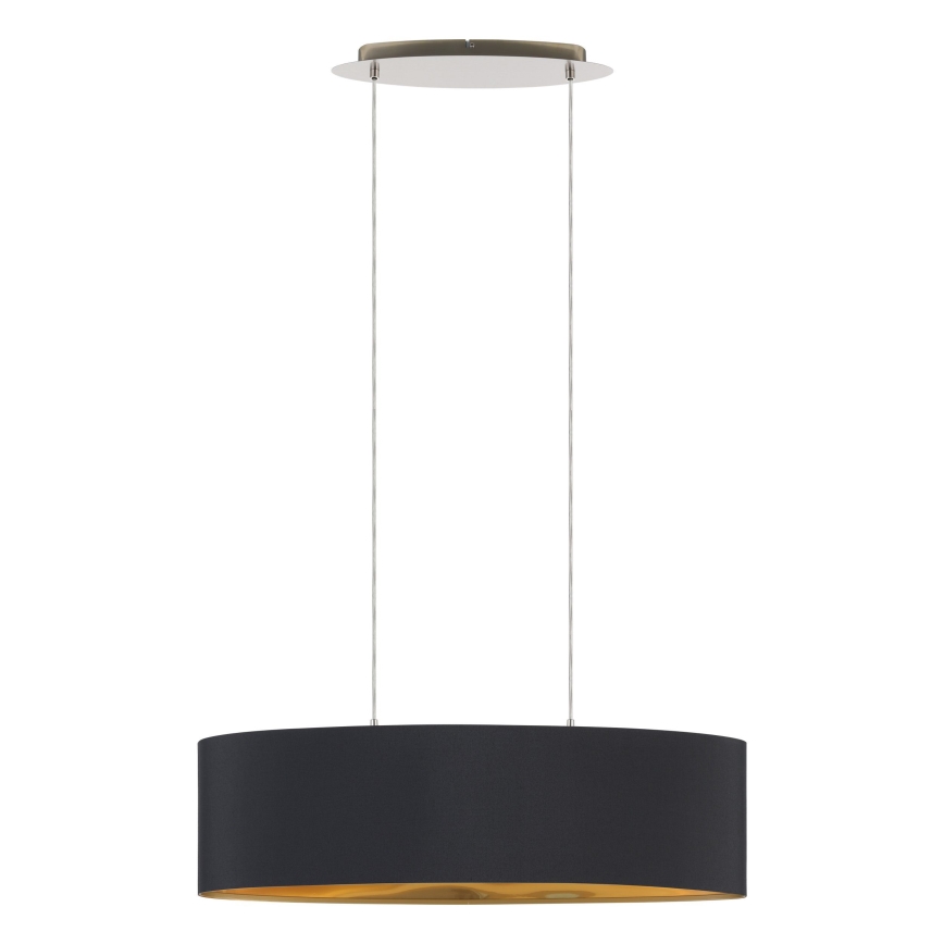 Eglo 55266 - Lámpara colgante MASERLO 2xE27/60W/230V negro