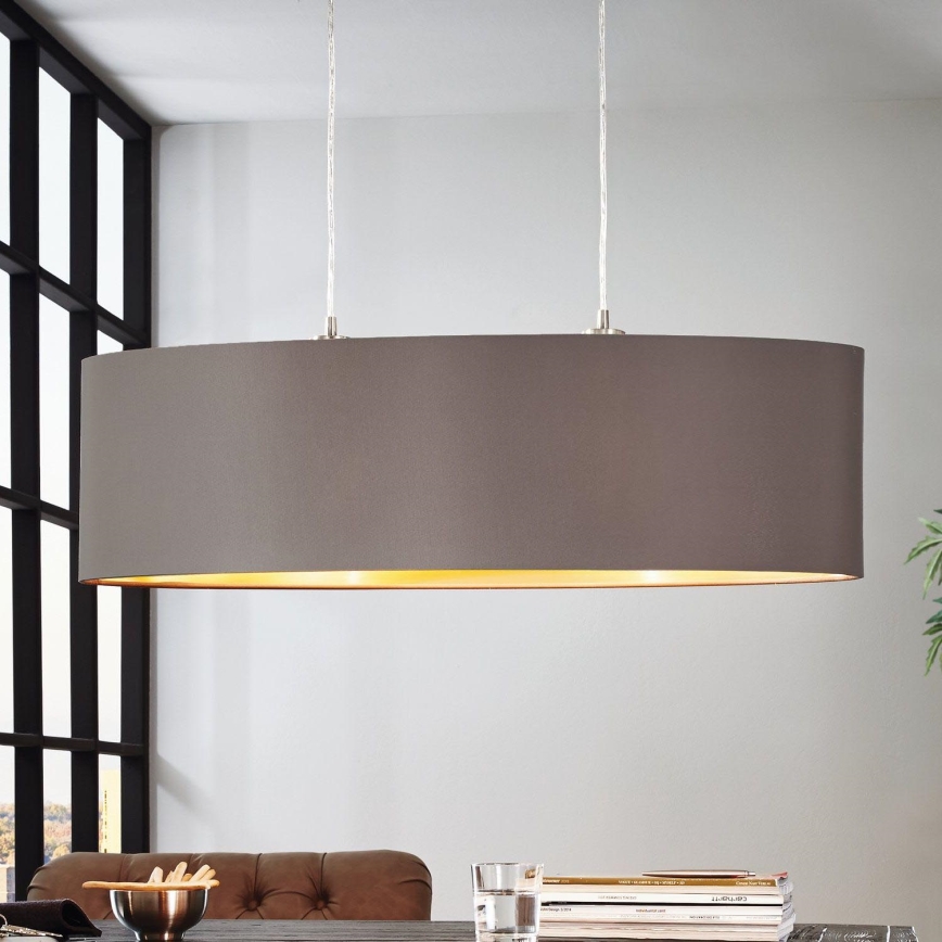 Eglo 55271 - Lámpara colgante MASERLO 2xE27/60W/230V marrón