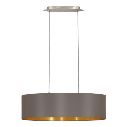 Eglo 55271 - Lámpara colgante MASERLO 2xE27/60W/230V marrón