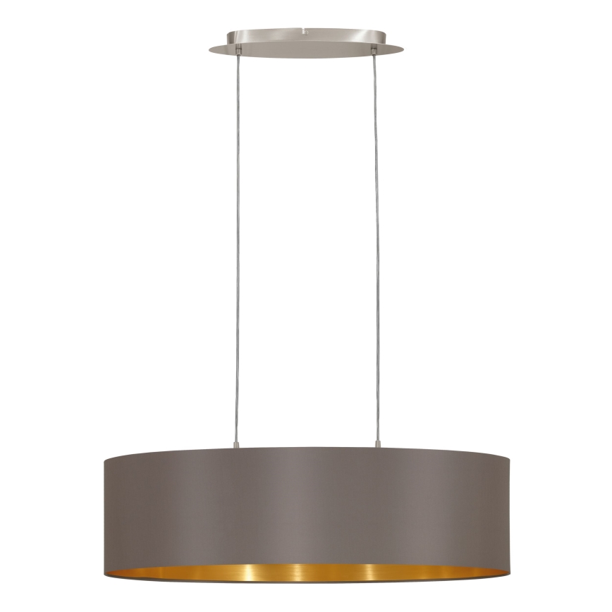 Eglo 55271 - Lámpara colgante MASERLO 2xE27/60W/230V marrón