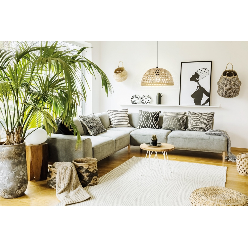 Eglo 55695 - Lámpara colgante CLAVERDON 1xE27/40W/230V diá. 37 cm beige