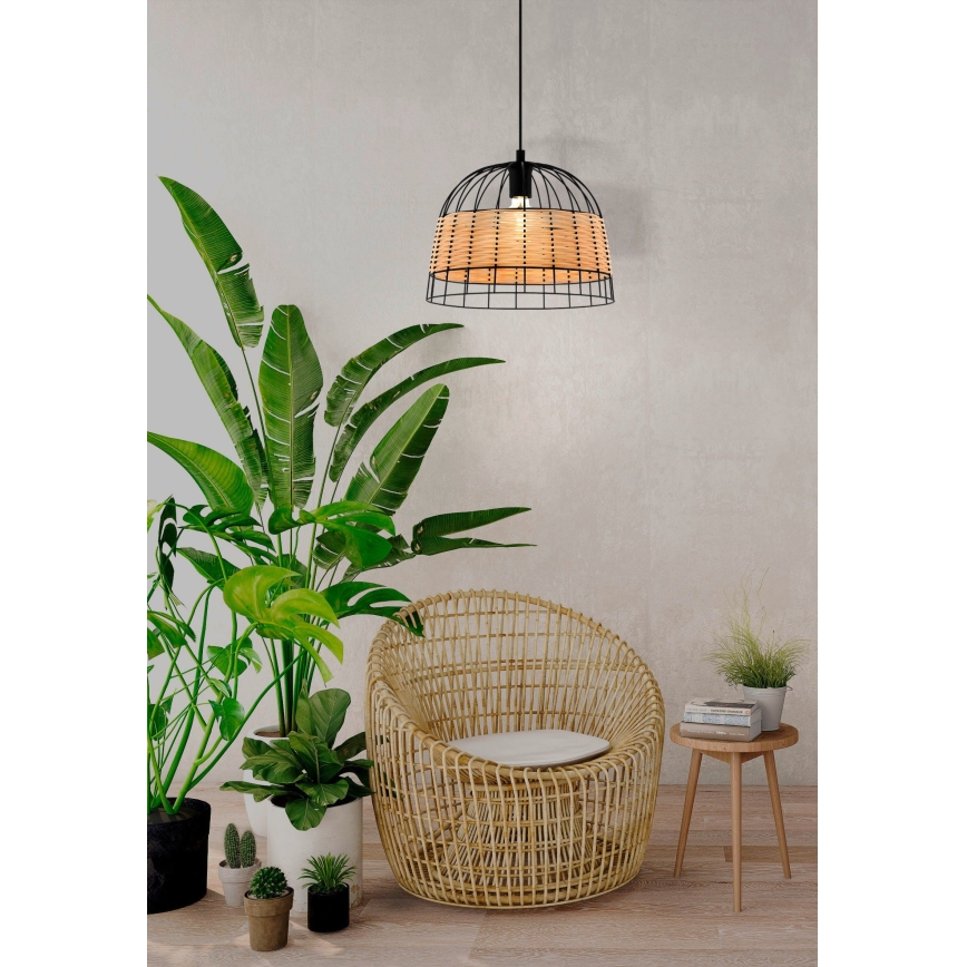 Eglo 55709 - Lámpara colgante ANWICK 1xE27/40W/230V ratán