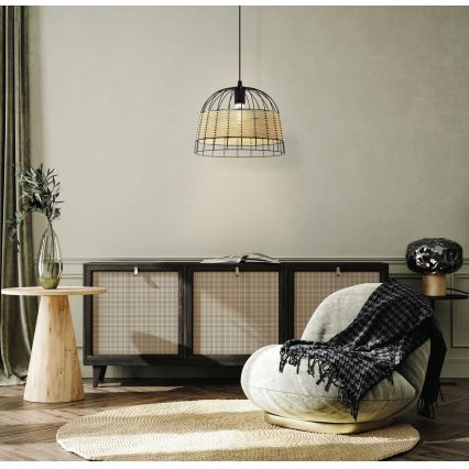 Eglo 55709 - Lámpara colgante ANWICK 1xE27/40W/230V ratán