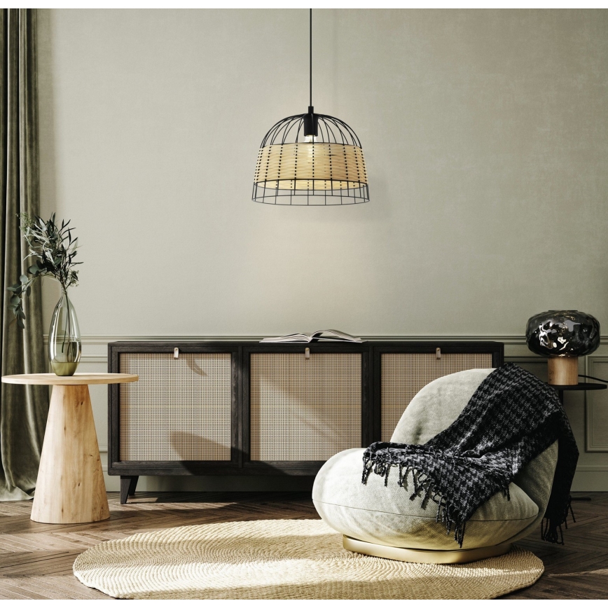 Eglo 55709 - Lámpara colgante ANWICK 1xE27/40W/230V ratán