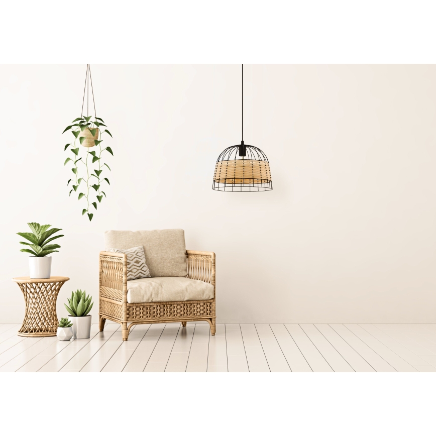 Eglo 55709 - Lámpara colgante ANWICK 1xE27/40W/230V ratán