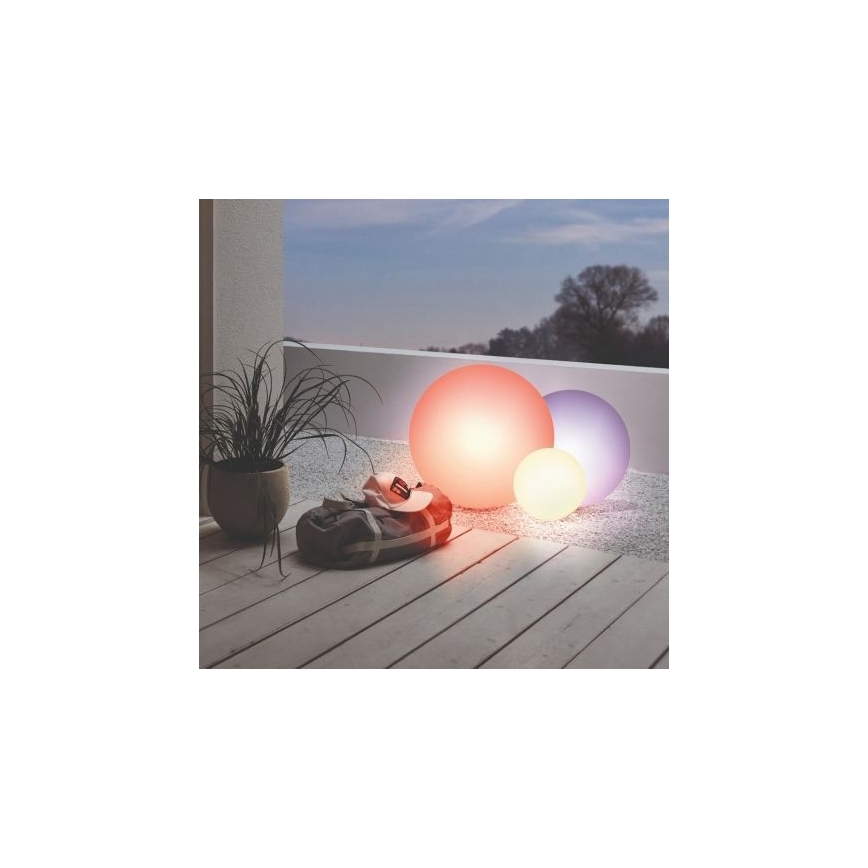 Eglo 55784 - LED RGBW Lámpara de exterior MONTEROLO-C 1xE27/9W/230V IP65 diá. 39 cm + control remoto