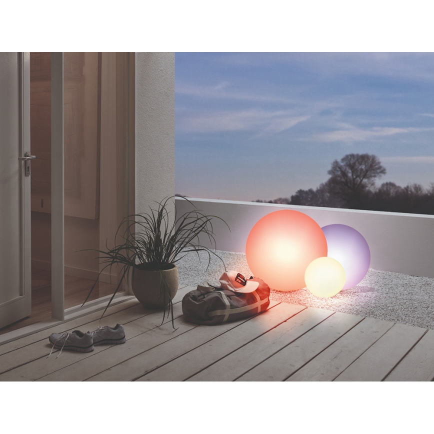 Eglo 55786 - LED RGBW Lámpara de exterior MONTEROLO-C 1xE27/9W/230V 2700-6500K IP65 diá. 30 cm + control remoto