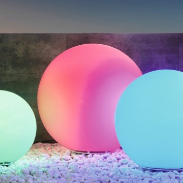 Eglo 55788 - LED RGBW Lámpara de exterior MONTEROLO-C 1xE27/9W/230V 2700-6500K IP65 diá. 50 cm + control remoto