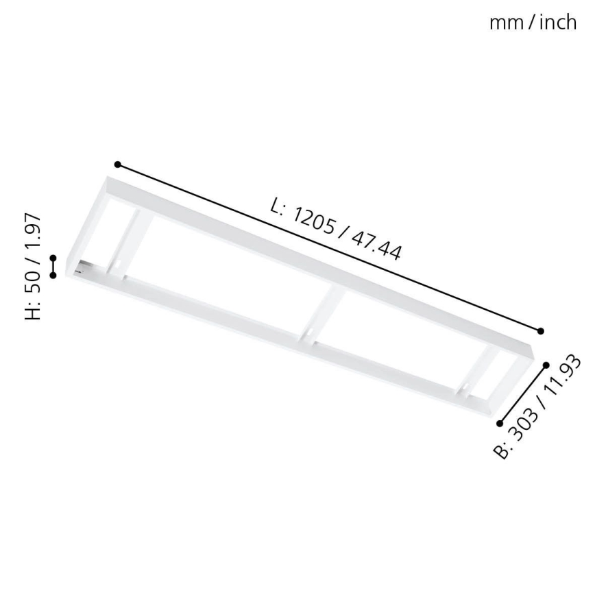 Eglo - Marco del panel de techo 1205x303mm