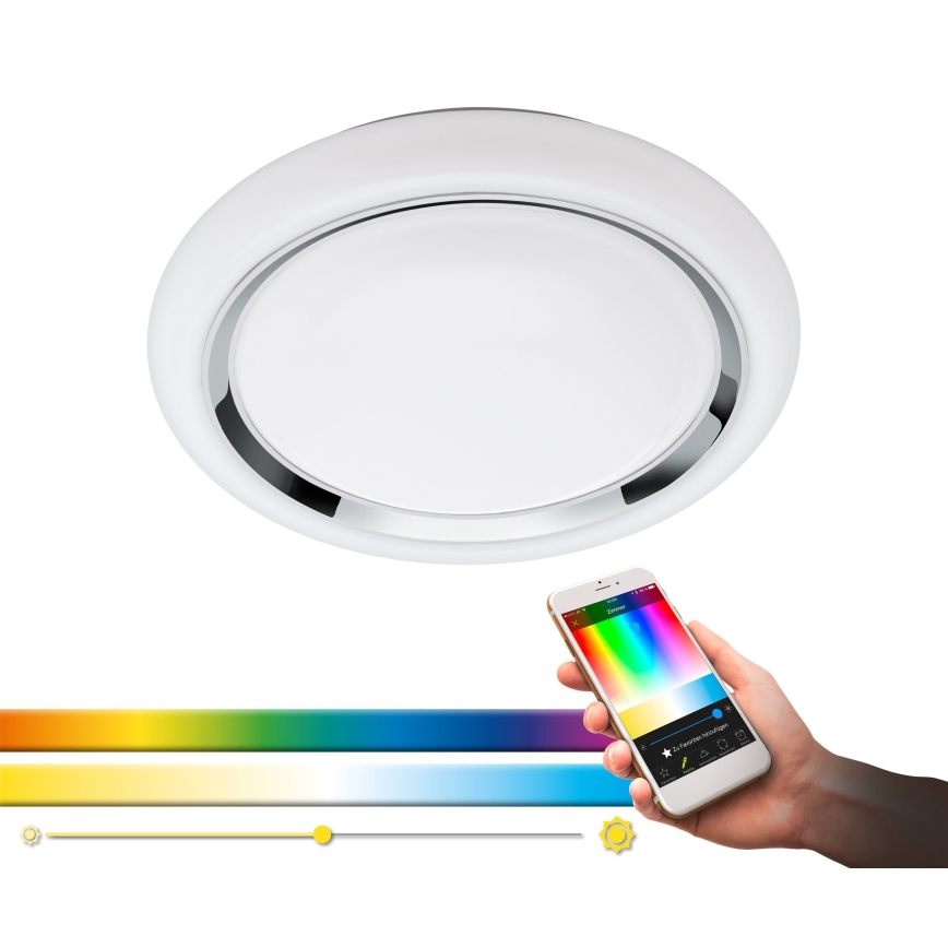 Eglo 64529 - Plafón LED RGBW regulable CAPASSO-C LED/17W/230V blanco