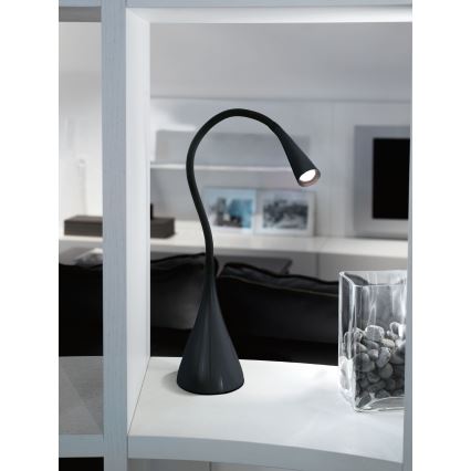 Eglo 64975 - Lámpara LED de mesa flexible regulable SNAPORA PRO LED/3,5W/230V 3000K negro