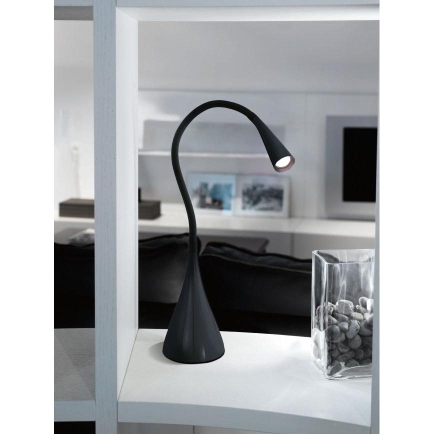 Eglo 64975 - Lámpara LED de mesa flexible regulable SNAPORA PRO LED/3,5W/230V 3000K negro