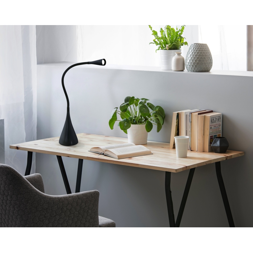 Eglo 64975 - Lámpara LED de mesa flexible regulable SNAPORA PRO LED/3,5W/230V 3000K negro