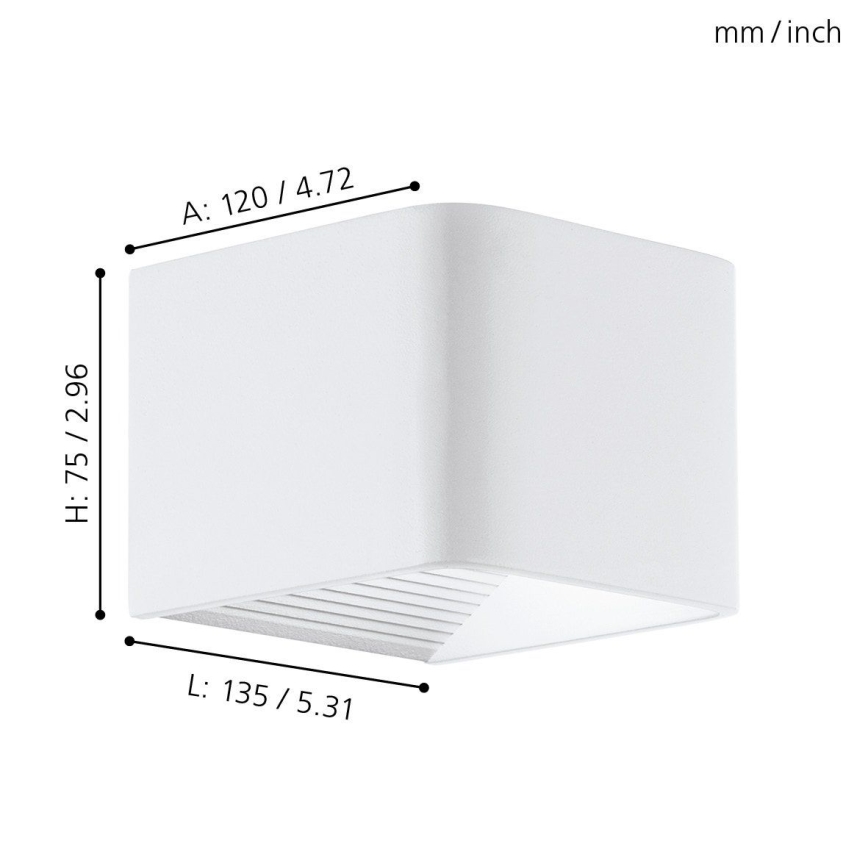 Eglo 65043 - Aplique LED para exterior DONINNI PRO LED/5W/230V IP44 blanco
