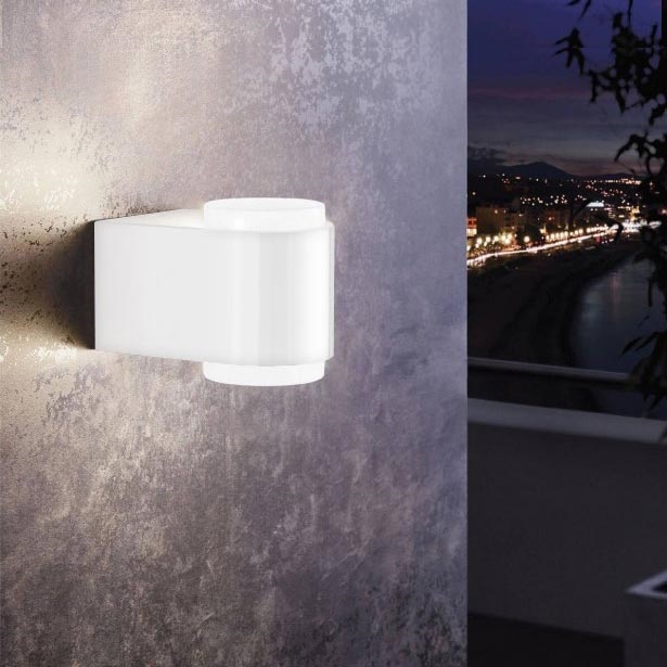 Eglo 65055 - Aplique de exterior LED BRIONES 2xLED/3W/230V IP44 blanco