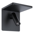 Eglo 67563 - Aplique LED con estante CIGLIE LED/8,1W/230V negro
