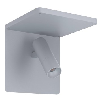 Eglo 67564 - Aplique LED con estante CIGLIE LED/8,1W/230V gris