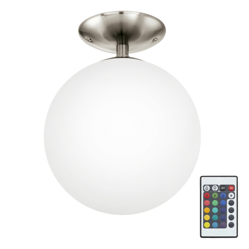 Eglo 75358 - RGBW Plafón con dimmer RONDO-C 1xE27/7,5W/23V diá. 25 cm + control remoto