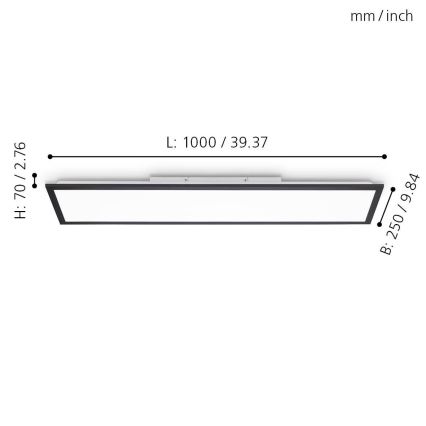 Eglo - Panel LED regulable LED/25W/230V 2700-5000K + mando a distancia