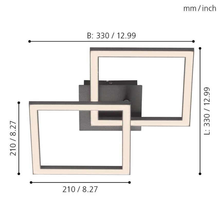 Eglo 75569 - Plafón LED PALMAVES LED/20,5W/230V
