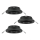 Eglo 75673 - SET 3x Lámpara empotrable de baño AGULO 1xGU10/35W/230V IP23 negro