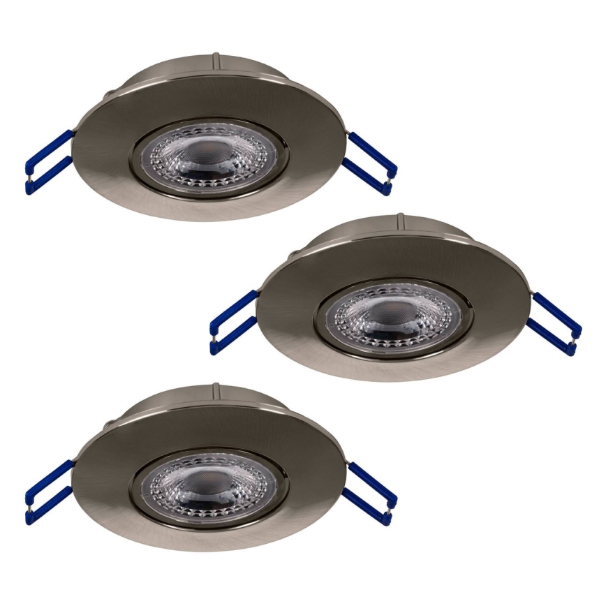 Eglo 75765 - SET 3x Lámpara empotrable LED ZUJAR LED/3,4W/230V cromo mate