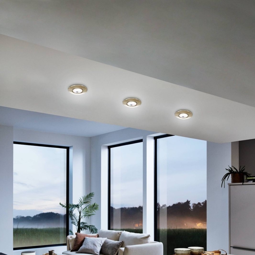Eglo 75765 - SET 3x Lámpara empotrable LED ZUJAR LED/3,4W/230V cromo mate