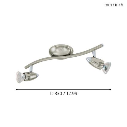 Eglo 78023 - Foco LED MAGNUM 2xGU10/3W/230V 3000K cromo mate