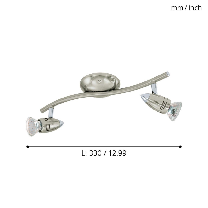 Eglo 78023 - Foco LED MAGNUM 2xGU10/3W/230V 3000K cromo mate