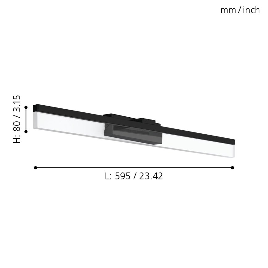 Eglo 780432 - Iluminación LED para espejos de baño YANGUAS LED/11W/230V 3000K 59,5 cm IP44
