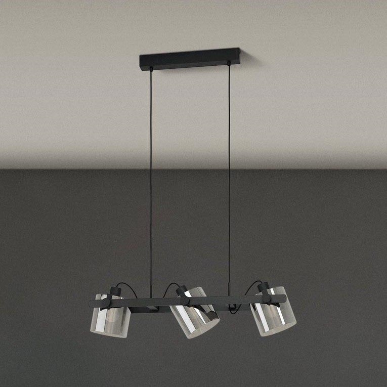 Eglo 780478 - Lámpara colgante CALERINO 3xE27/40W/230V negro