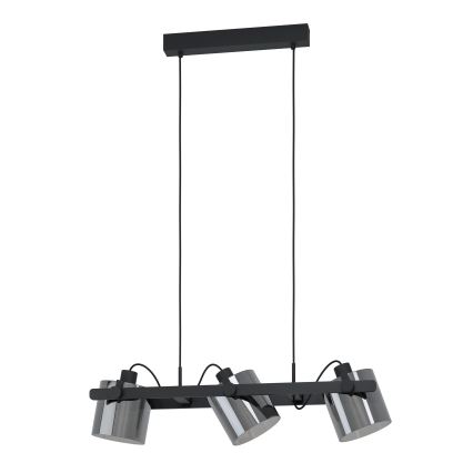Eglo 780478 - Lámpara colgante CALERINO 3xE27/40W/230V negro