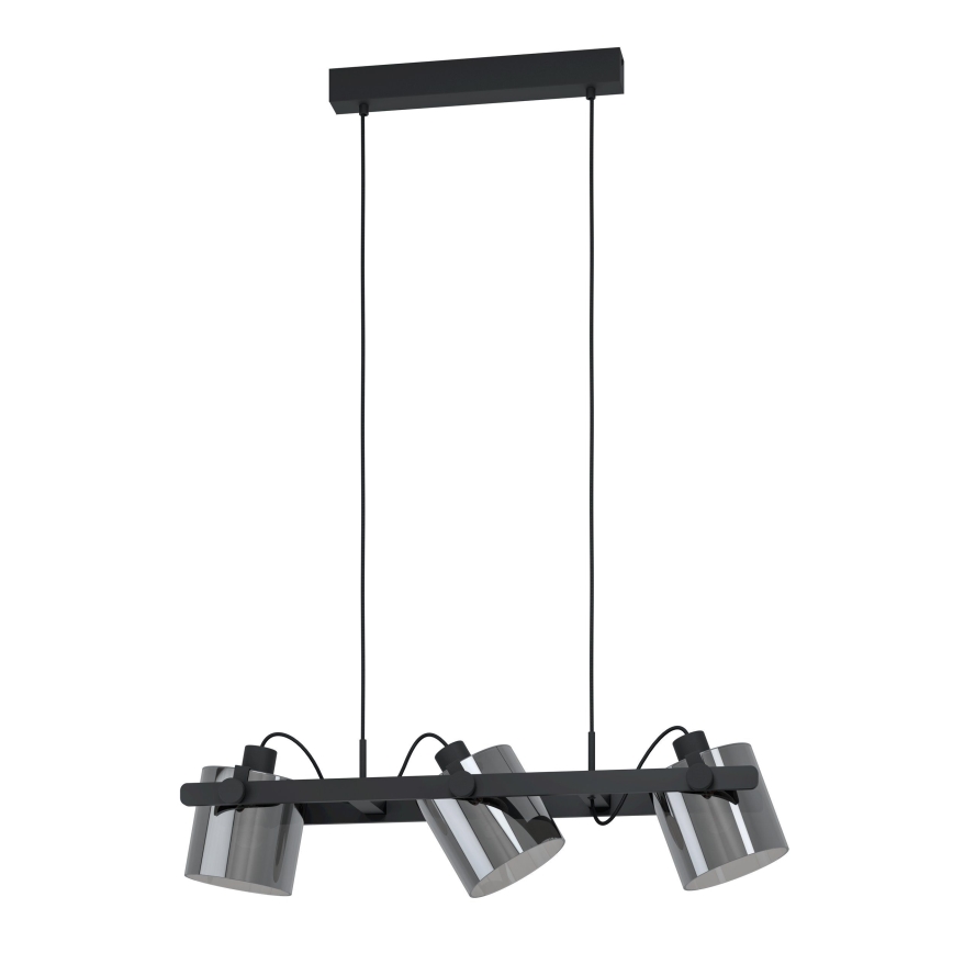 Eglo 780478 - Lámpara colgante CALERINO 3xE27/40W/230V negro