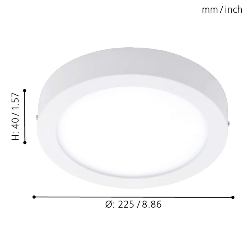 Eglo 78201 - Plafón LED FUEVA LED/16,5W/230V