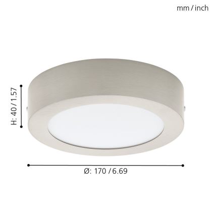 Eglo 78213 - Plafón LED FUEVA LED/10,9W/230V