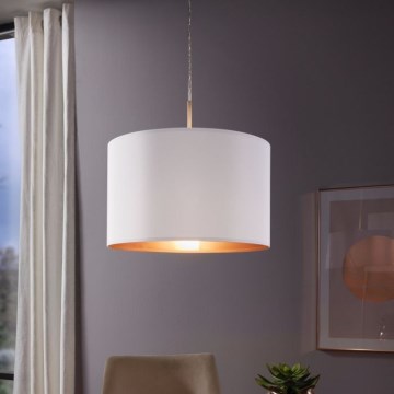 Eglo 78695 - Lámpara colgante PASTERI 1xE27/60W/230V blanco