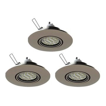 Eglo 78705 - SET 3x Lámpara empotrable LED PENETO 1xGU10/3,3W/230V cromo mate