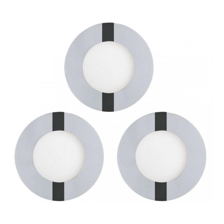 Eglo 78733 - SET 3x Lámpara empotrada LED para baños FUEVA 1xLED/2,7W/230V IP44