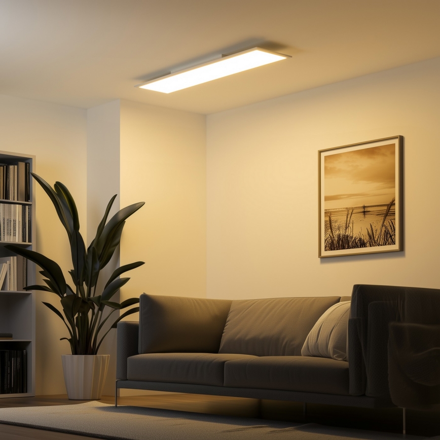 Eglo 79328 - Plafón LED SALOBRENA-RW LED/34W/230V 2700/4000K 120x30 cm blanco