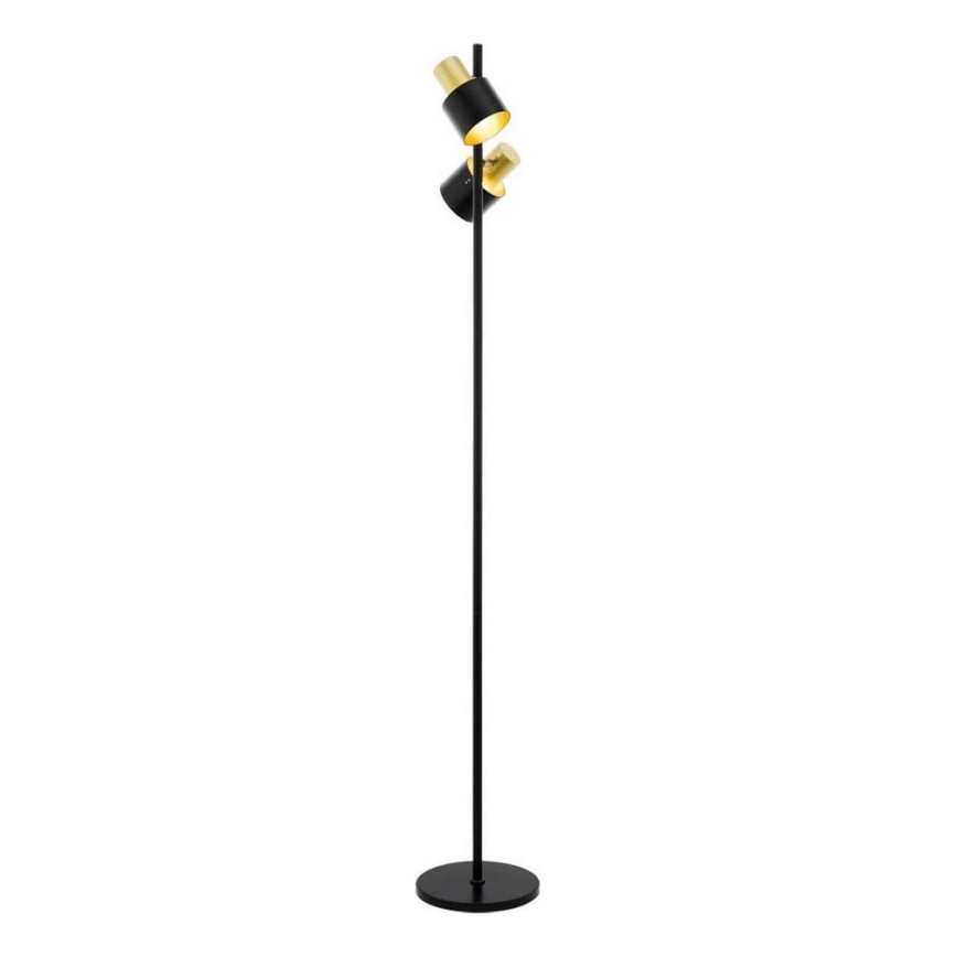 Eglo 79376 - Lámpara de pie FIUMARA 2xE27/60W/230V negro/dorado