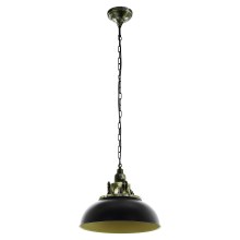 Eglo 79463 - Lámpara colgante con cadena PETRITOLI 1xE27/60W/230V negro