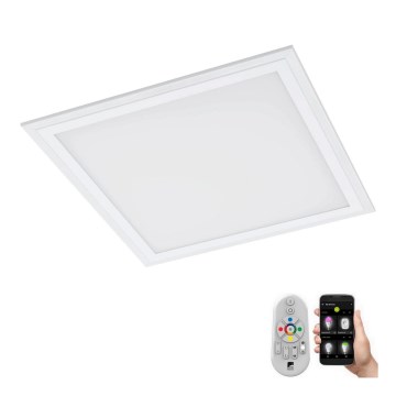 Eglo 79464 - Plafón LED regulable POZZALLO LED/16W/230V 2700-6500K 30x30 cm blanco + control remoto